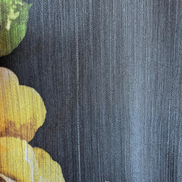 Disney Princess XS Women's Black Floral Chiffon Lined Maxi Dress Belted - Picture 11 of 13